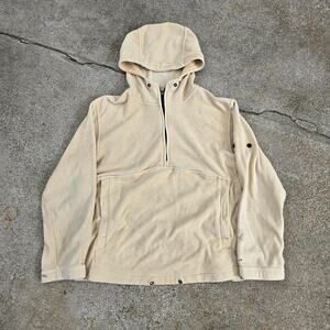 Vtg 90s C.P. COMPANY Designer Hooded 1/4 Zip Fleece Sweatshirt XS Made In Italy